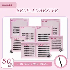 UiiUKK Fluffy Volume Lash Kit - 10mm-16mm Length, No Glue Needed, Self-Grafting, Beginner Friendly Eyelashes Makeup Cosmetic Flawless