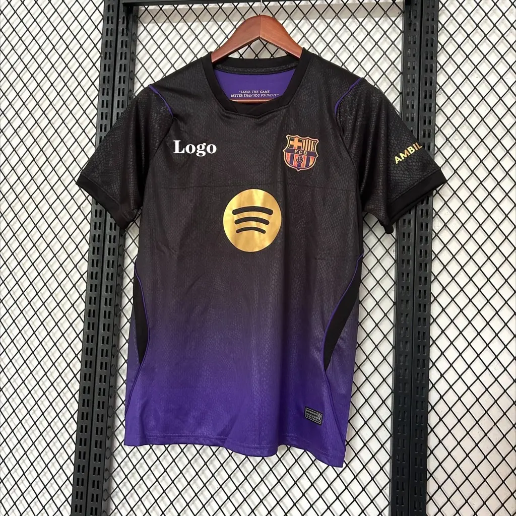 Unisex Black Purple Football Jersey 2026/27 – Premium Breathable Soccer Shirt, Lightweight Quick-Dry Athletic Wear