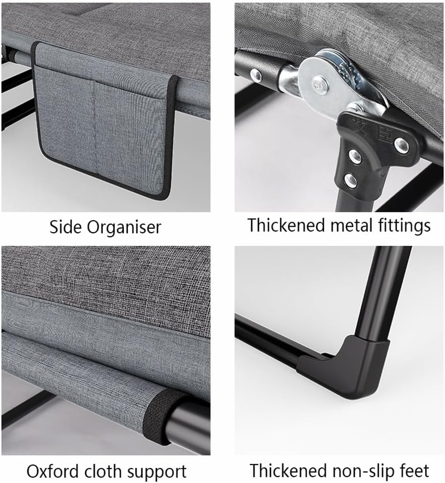 78.7”x26”x11.8” Foldable Bed with Memory Foam - 6-Position Adjustable & 700lb Capacity Picnic Chair Camping Lounger Outdoor Chair 78.7”x26”x11.8” Foldable Bed with Memory Foam - 6-Position Adjustable & 700lb Capacity Picnic Chair Camping Lounger Outdoor Chair