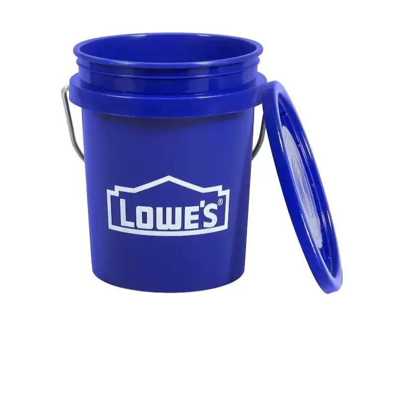 Lowe's Mini Bucket with Lid and Metal Handle for Easy Transport and Storage Compact Design Durable Metal Handle Ideal for Storage and Transport Home Supplies