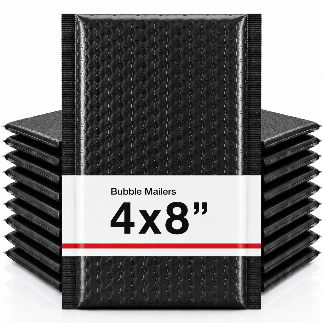 4x8 Black Poly Bubble Mailers #000 Padded Shipping Envelopes Self Seal Waterproof Mailing Bags for Small Business, Jewelry, Trading Cards, Pokemon Cards, Makeup, Cosmetics, Photos, Crafts, Stickers, Keychains, Online Seller Shipping Supplies