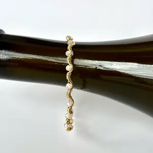 April Cubic Zirconia Birthstone Bracelet | Handmade Wire Wrapped Jewelry | Trendy Jewelry