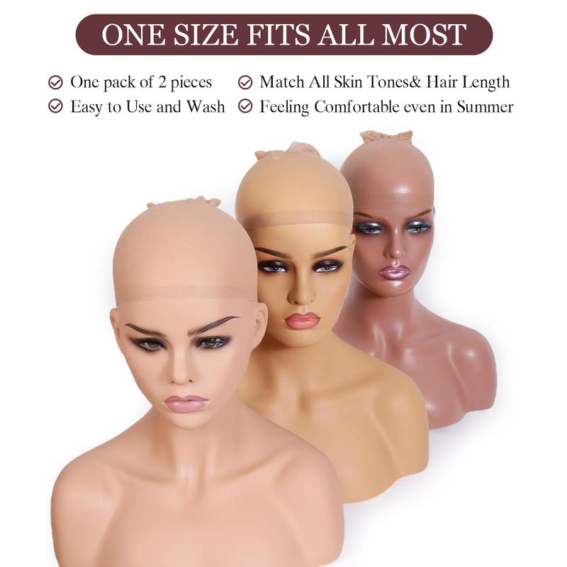 [Free gift] 1 PACK HD Invisible Wig Caps for Women Thin Transparent Wig Cap for Lace Front Wig Breathable High-Elastic Stretchy Stocking Nude Caps