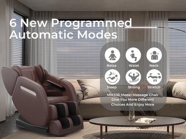 Real Relax MM350 brown massage chair zero gravity leg shiatsu massager for circulation and relaxation Comfort Massage recliner