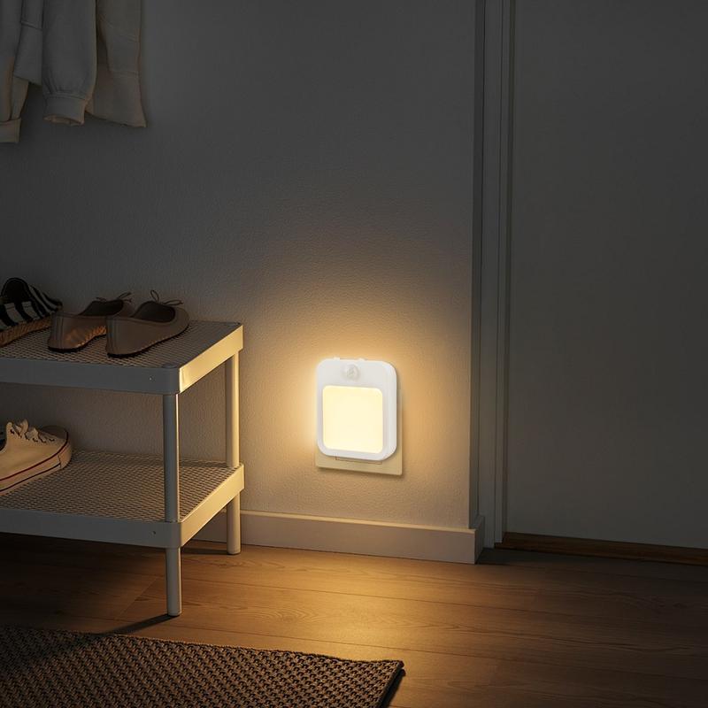 Motion Sensor Night Light Dimmable Plug-in Wall Light 1-Pack Warm White Cozy Ambiance Ideal for Bedrooms Bathrooms