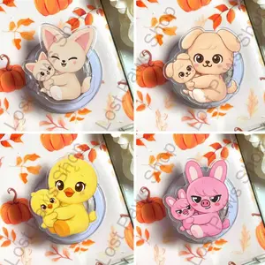 [Lost Paws Shop] Cute Animal Phone Grip, Magnetic Phone Holder for Fans