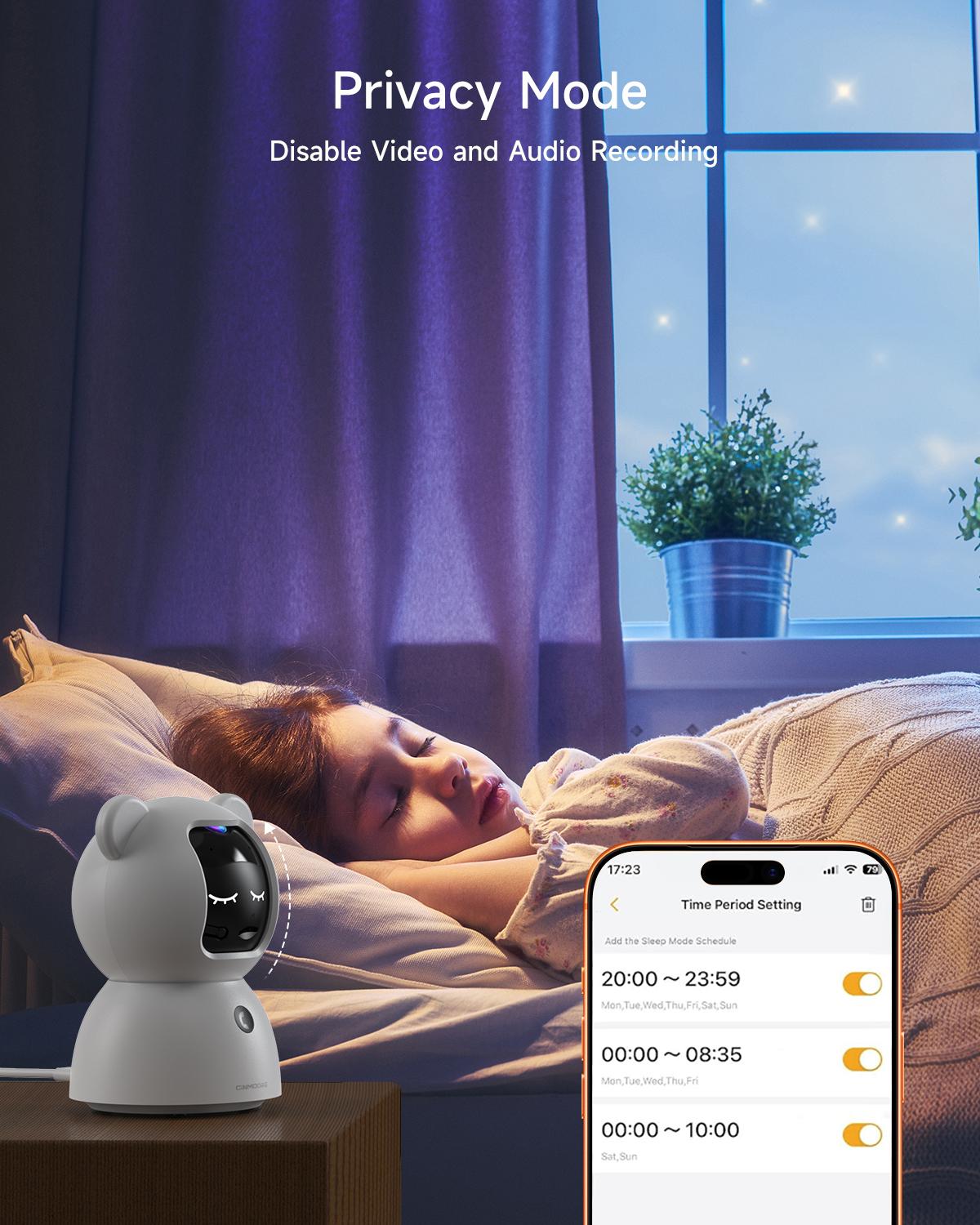 【New Year Big Sales】CINMOORE 4MP/2.5K With 32GB Storage Card pet camera WiFi Indoor Security Camera camara de seguridad de casa Two-Way Audio Night Vision Clear Monitoring Recording Baby Crying monitoring cameras for home 360 camera mini camera Button Sd