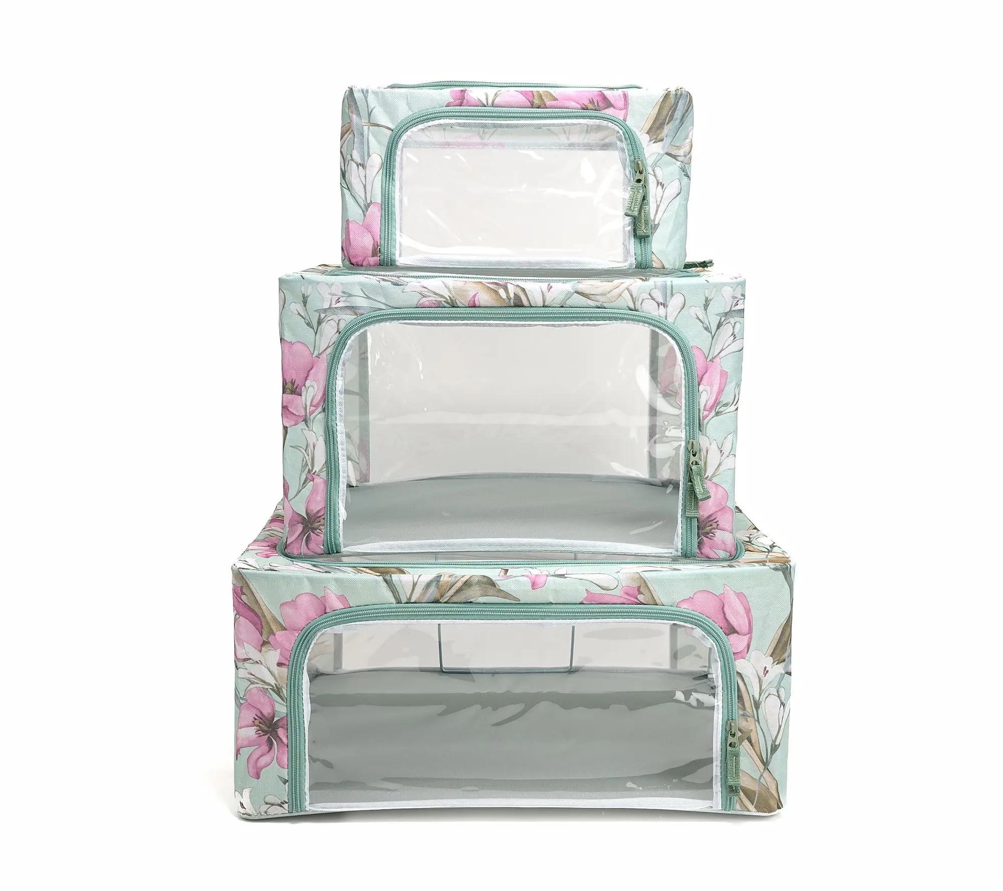 Periea Set of 3 Assorted Storage Boxes w/Clear Windows Periea Set of 3 Assorted Storage Boxes w/Clear Windows