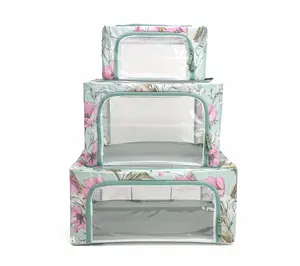 Periea Set of 3 Assorted Storage Boxes w/Clear Windows