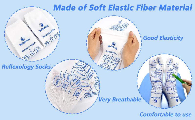 Reflexology Socks with Tools and Gloves Set,Unisex Pressure Point Socks with Reflexology Tools,Acupuncture Socks Kit for Foot Massage,Foot Massage Sock Guide