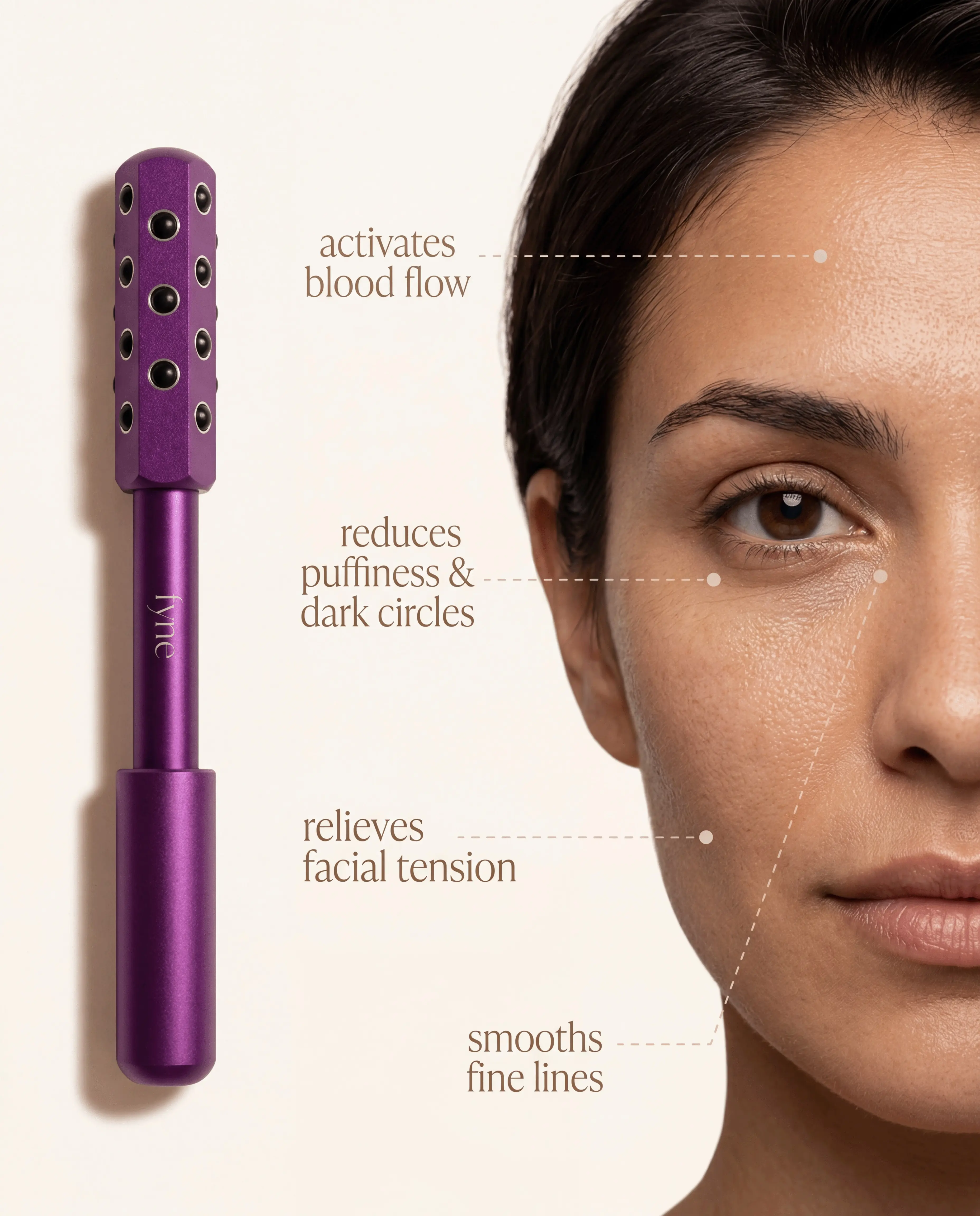 Beauty Sculptor Roller for Face, Uplifting Facial Massager for Skin Firming and Glow Radiance Smooth