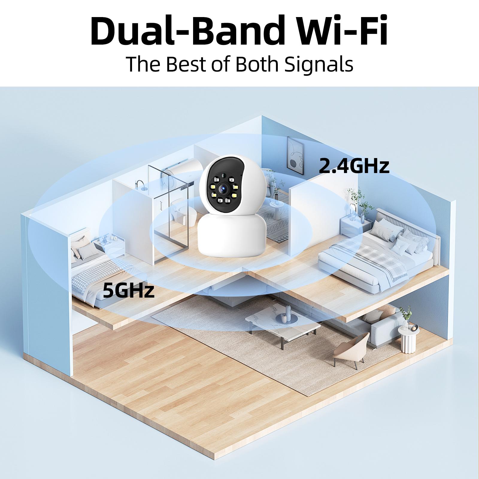 Hawkray 4MP 360° Pan/Tilt WiFi Cameras for Home Security 5G/2.4 Dual-Band WiFi Pet/Dog/Baby Camera with Phone App 2-Way Audio, Night Vision Easy & Quick Install 911 Alarm Open AI enable US Local Cloud Storage Monitoring Surveillance Hawkray 4MP 360° Pan/Tilt WiFi Cameras for Home Security 5G/2.4 Dual-Band WiFi Pet/Dog/Baby Camera with Phone App 2-Way Audio, Night Vision Easy & Quick Install 911 Alarm Open AI enable US Local Cloud Storage Monitoring Surveillance