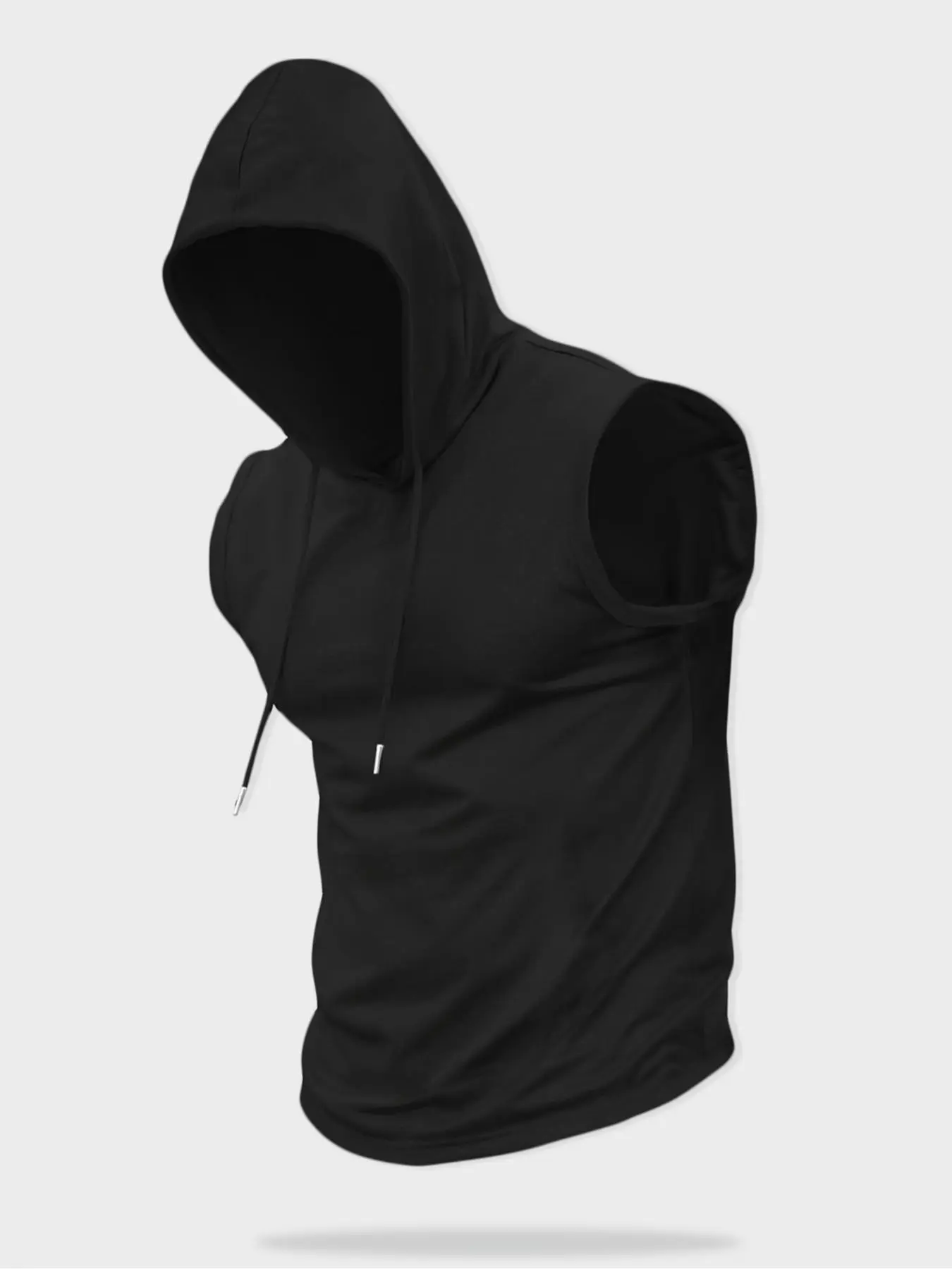 Men's Cartoon Print Zip Up Hooded Tank Top, Regular Fit Casual Sleeveless Hooded Top for Summer, Fashion Men's Clothes for Daily Wear, Casual Fashion Breathable, Sweatshirts, Breathable Streetwear, Casual Fashionable
