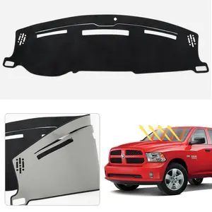 Custom Fit Dash Mat for 2010-2018 Dodge Ram 1500 2500 3500 (Without Hud) Flannel Dashboard Cover Sunshade UV Protection Non-Slip Anti-Glare Accessories