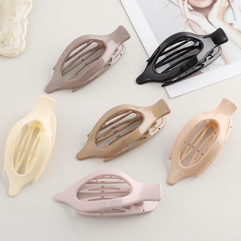 French Flat Hair Clips for Women - 6-piece suit Flat Claws for Thin Thick Hair Strong Hold No Slip Grip Hair Claw Clips Hairpins for Women Girls