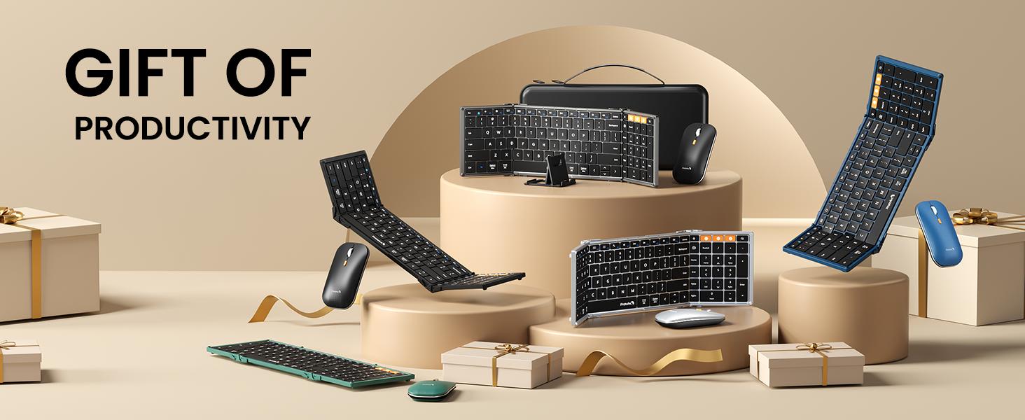 ProtoArc Foldable Keyboard and Mouse, XKM01 True Full-Size Folding Wireless Keyboard Mouse Combo for Business Travel, a Portable Office Suite On-the-Go, Compatible with Laptop iPad Tablet,summerwins ProtoArc Foldable Keyboard and Mouse, XKM01 True Full-Size Folding Wireless Keyboard Mouse Combo for Business Travel, a Portable Office Suite On-the-Go, Compatible with Laptop iPad Tablet,summerwins