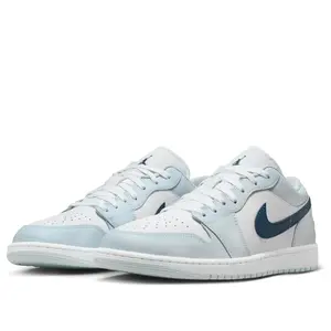 Men's Air Jordan 1 Low "Aura White" 553558-400 Fashion Athletic Sneaker