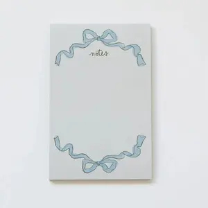 large blue bow sticky note pad