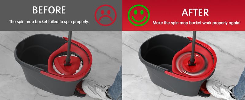 Pedal Bearing Replacement for O-Cedar EasyWring Bucket System Repair Step Pedals Problems Clutch Gear Sprockets for 90% Spin Mop Bucket “Outdoorfun”