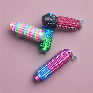 3D Design for Stress Relief, Button Clicks, Spinners, Portable Stim Tool,Spiky Grippie Stim, 3D Printed Toys Pain Stim Fidget, Pocket Mini Fidget Toy for Adults Novelty Gifts,Grippie stim keychain