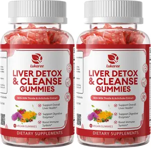 2 Pack Lukaree Liver Cleanse Detox & Repair Gummies | Sugar-Free Milk Thistle Supplement w/Artichok & L-Glutathione - Ultra-Concentrated Herbal...