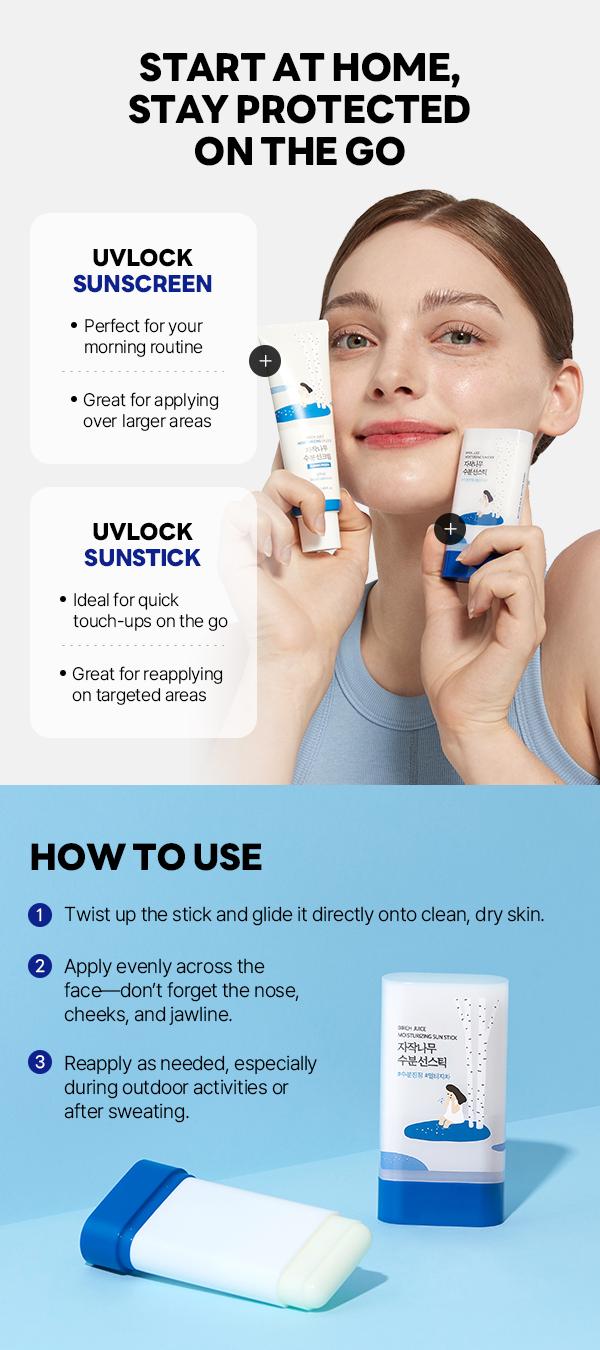 ROUND LAB Birch Juice Moisturizing UVLock Sun Stick 19g