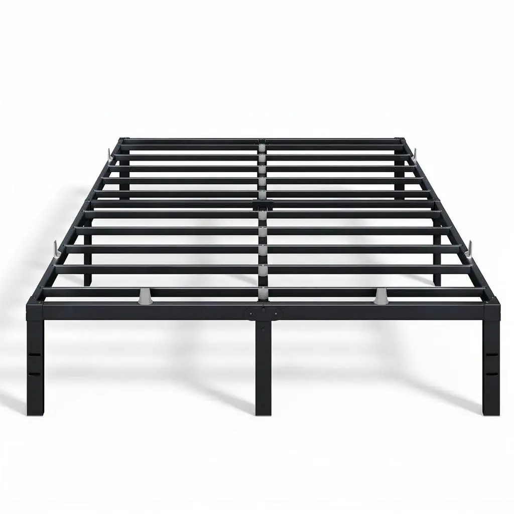 VASAGLE Full Metal Bed Frame , Up to 1100 lb Weight Capacity, No Box Spring Needed, with Under-Bed Storage, Easy Setup, Heavy-Duty Platform Bed, Mattress Retainers,Matte Black