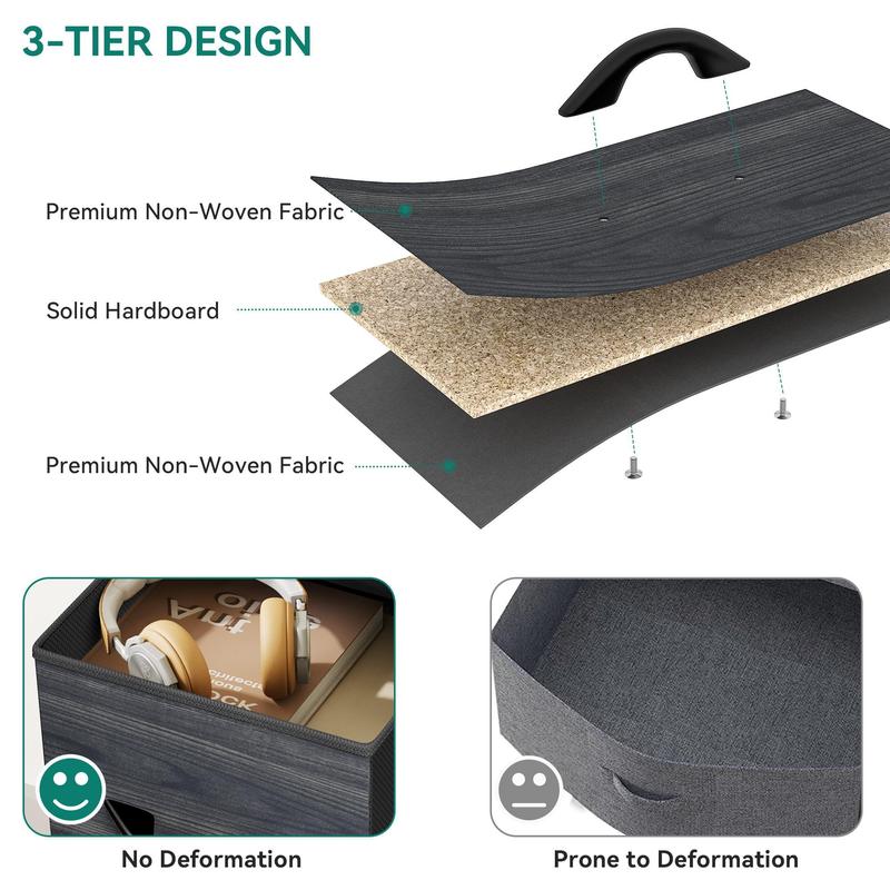 Yitahome 9 Drawer Dresser for Bedroom, Fabric Tall Dressers & Chests of Drawers, Organizer Unit Storage Tower for Bedroom, Living Room, Hallway, Closet, Girls, Bedroom Furniture,Dresser for Storage,Storage Bin Cabinet, Storage Shelf