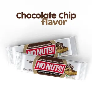 No Nuts! Chocolate Chip Snack Bars  - 12 Bar Box High Protein Vegan Dairy-Free