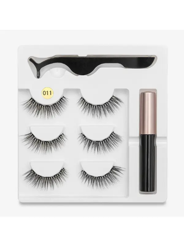 Magnetic Eyelashes Kit, Reusable No-Glue Lashes for a Natural Look, Lightweight Fibers for Women's Flawless Makeup & Events, False Eyelashes & Adhesives, Synthetic Fiber, Nature, Youth, Long Lasting, Cosmetic, Eyelash Clusters