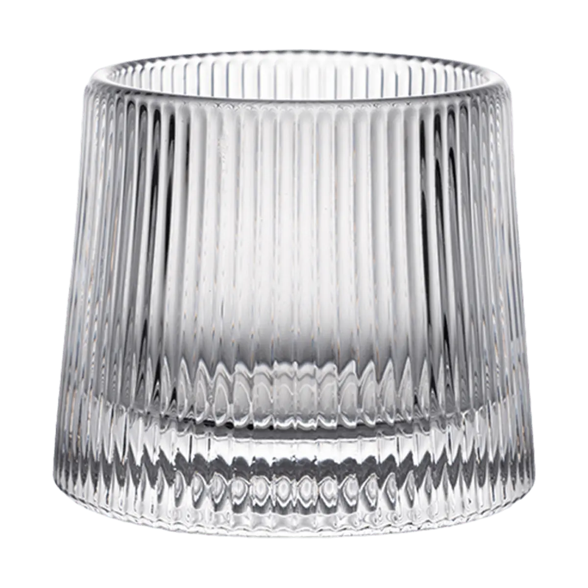 Crystal Whiskey Glasses Tumbler - Unbreakable 200ml Heavy Base, Rainbow Vertical Stripe Design, Unique Rocking Barware for Bourbon, Scotch, Cocktails