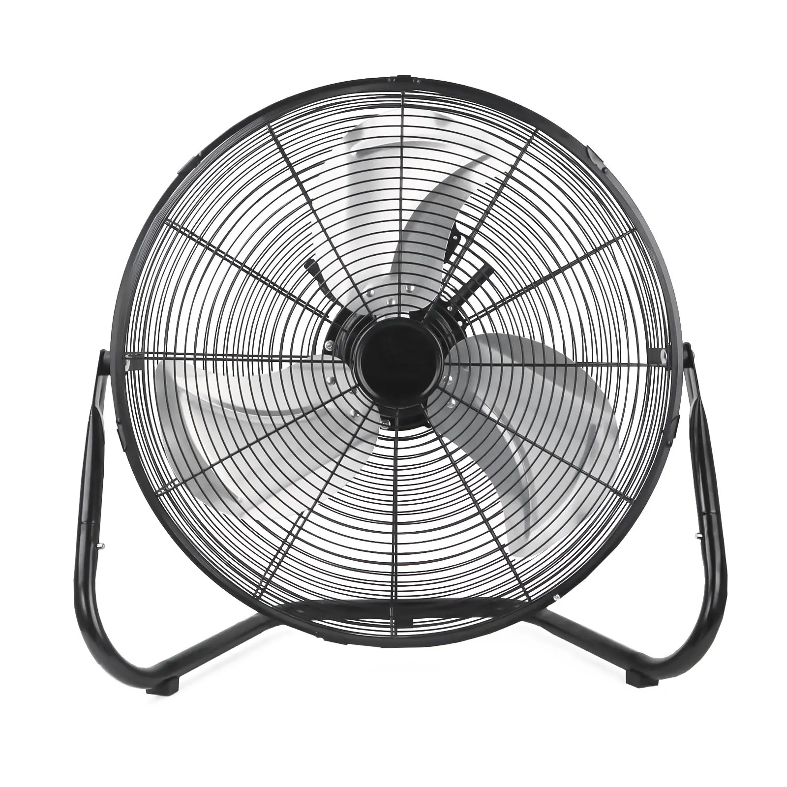 20 in Durable Industrial All-Metal Frame High-Power Pedestal Fan - 3-Gear Adjustable Wind Speed, Metal Cradle, Tiltable Head for Precision Airflow, Carry Handle Move, Wall/Floor Mount, Wallmount Hook, US Plug, Efficient Cooling for Home, Workshop, Wall Or