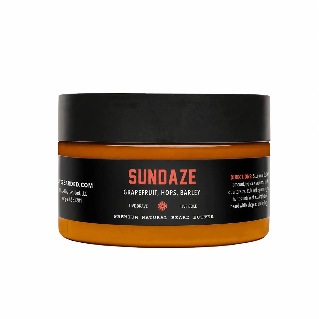 Live Bearded Beard Butter - Leave-In Conditioning Softener Cream for Men's Beard Styling & Deep Hydration, Smooth Shea Butter Formula