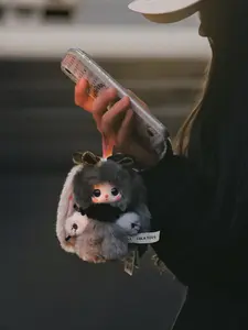 Liila‘s rainbow candy rabbit plush toy doll，Bunny Plush Dolls，Soft Furry Collectibles，Backpack or clothing decoration，Stuffed Animal