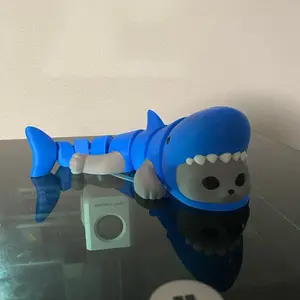 Cat shark articulated toy 3D printed fidget toy