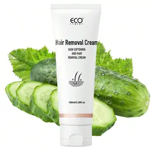 Gentle Hair Removal Cream - Cucumber, Pain-Free Gentle Hair Removal Cream for Underarms, Legs, and Bikini Area, 100ml (Green, 100g)