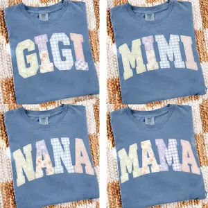 Comfort Colors Valentines Mama Mimi Gigi Nana TShirt, Grandma Core, Cottagecore, Preppy, Gift for Mom Grandmamfort
