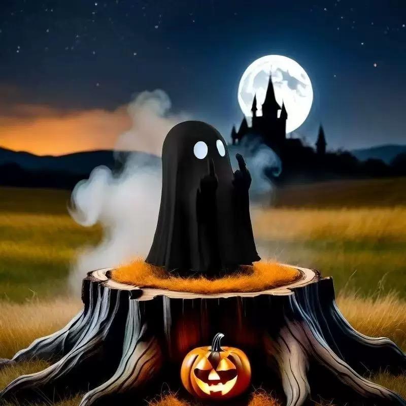 Ghost Design Ornament, Cute Ghost Decoration, Spooky Sculpture, Halloween Decoration for Indoor and Porch Decor-MM