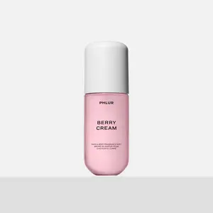 PHLUR Berry Cream Body Mist - Travel Size Hair & Body Fragrance Mist with Strawberry, Sweet Cream, Hibiscus Flower & Apple Leaves (3 fl oz)