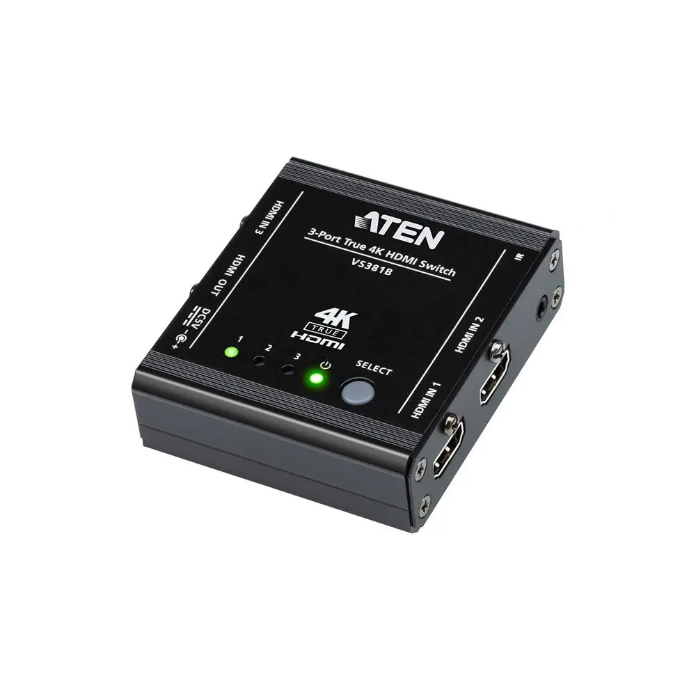 ATEN VS381B 3-Port True 4K HDMI Switch - Black