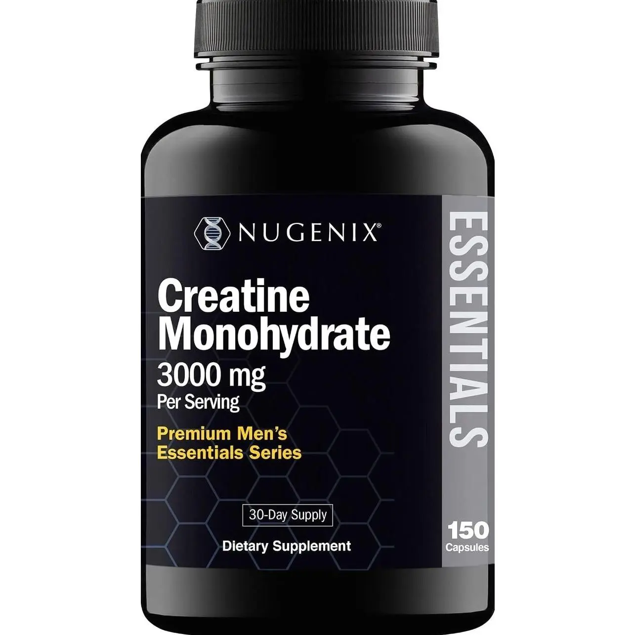Nugenix Essentials Premium Creatine Monohydrate Pills Supplement, 3000mg, 150 Capsules
