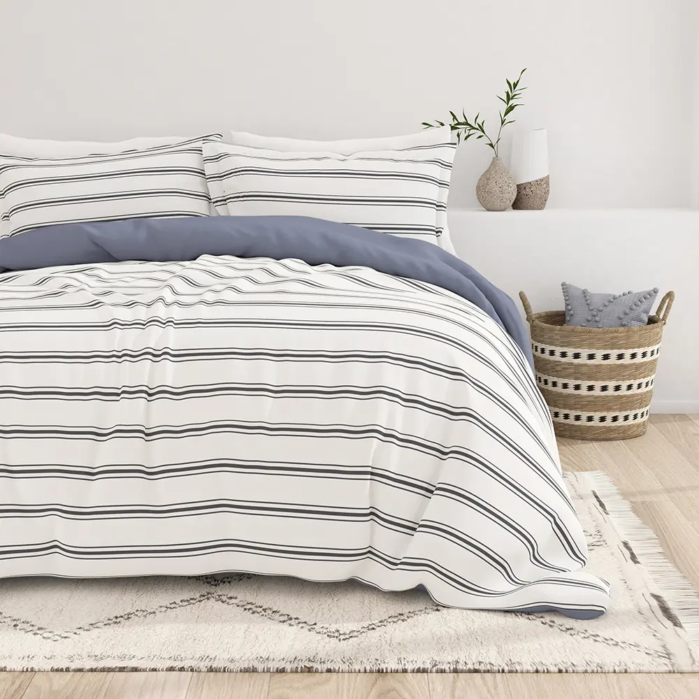 Desert Striped 3-Piece Reversible Duvet Cover Set