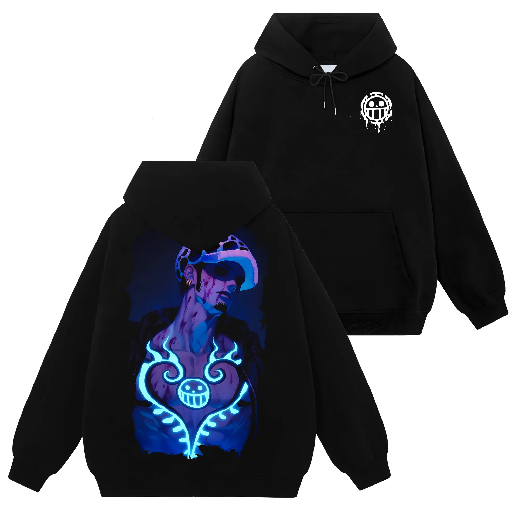 [Ace Shop] Trafalgar Law Logo - OnePiece #48 Hoodie T-Shirt Sweatshirt Retro Vintage Unisex Graphic 90s Cotton, Gift For Wibu, Anime Manga Y2K Streetwear