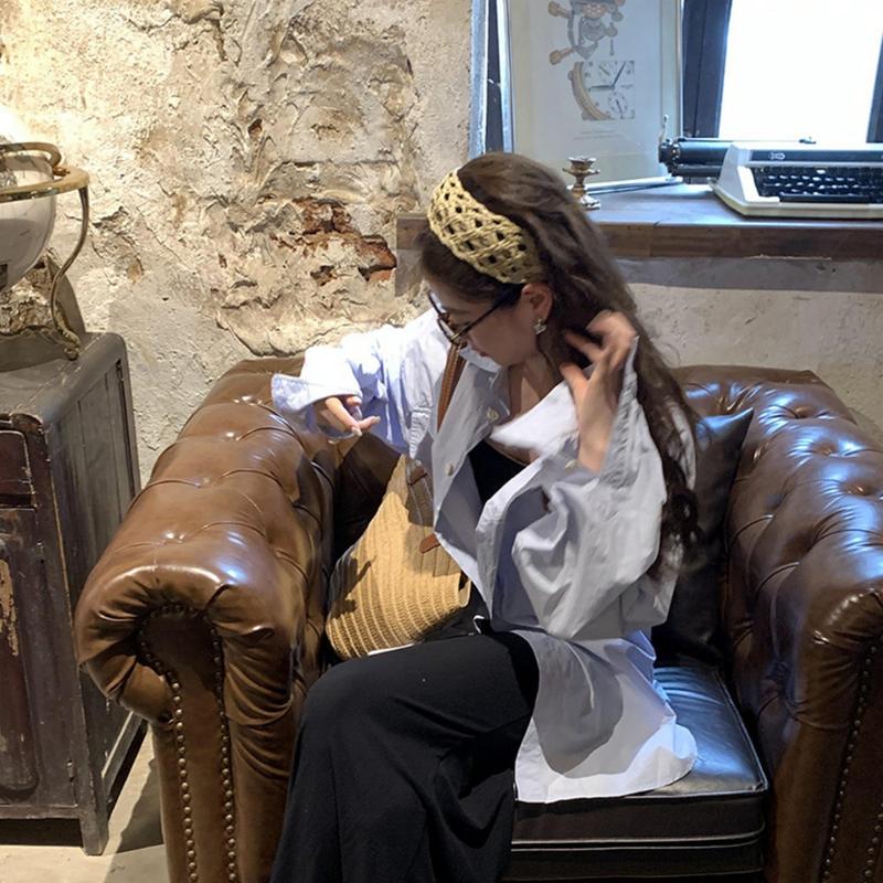 Bohemian Elegance Handwoven Wide Headband – New Artisan Braided Hair Accessory for Vacation & High Crown Styling