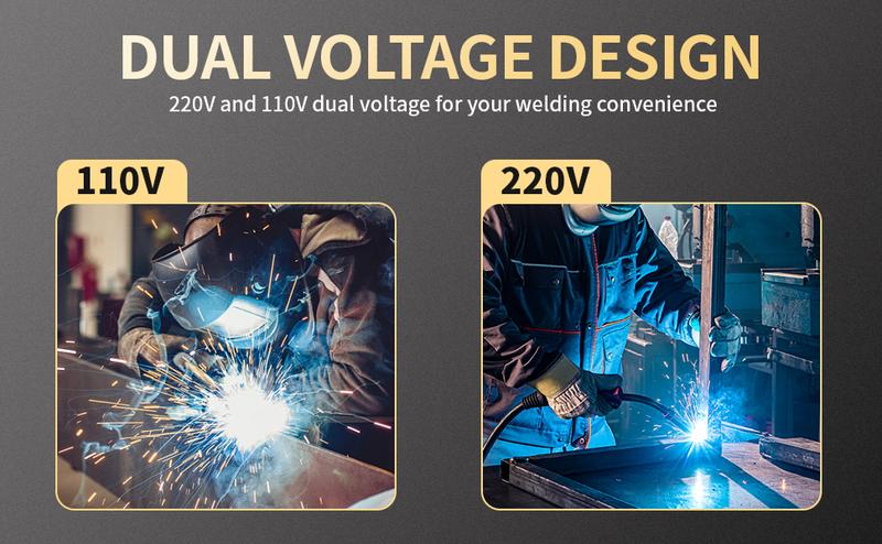 PUWU CT-418PRO Plasma Cutter Welder Gas MIG/Gasless MIG/Lift TIG/Stick/CUT 5 in 1 Aluminum Welding Machine 110V/220V Dual Voltage IGBT Inverter LED Display MP200 Multi Process Welder with Accessories