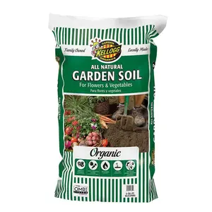 Kellogg Garden Organics All Natural Garden Soil, Organic Soil For Flowers and Vegetables 2 cf. ft, OMRI Listed