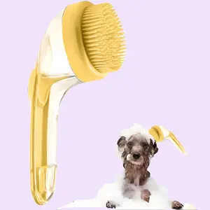 Soothing Pet Spa Brush - 2-in-1 Massage & Shampoo Dispenser for Deep Cleaning. ASMR Grooming, Gentle on All Coats!Dog&cat