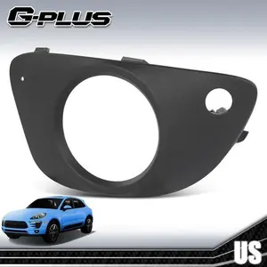 Left Side Front Bumper Fog Light Cover Replace Fits Porsche Macan 2014-2018 G-PLUS