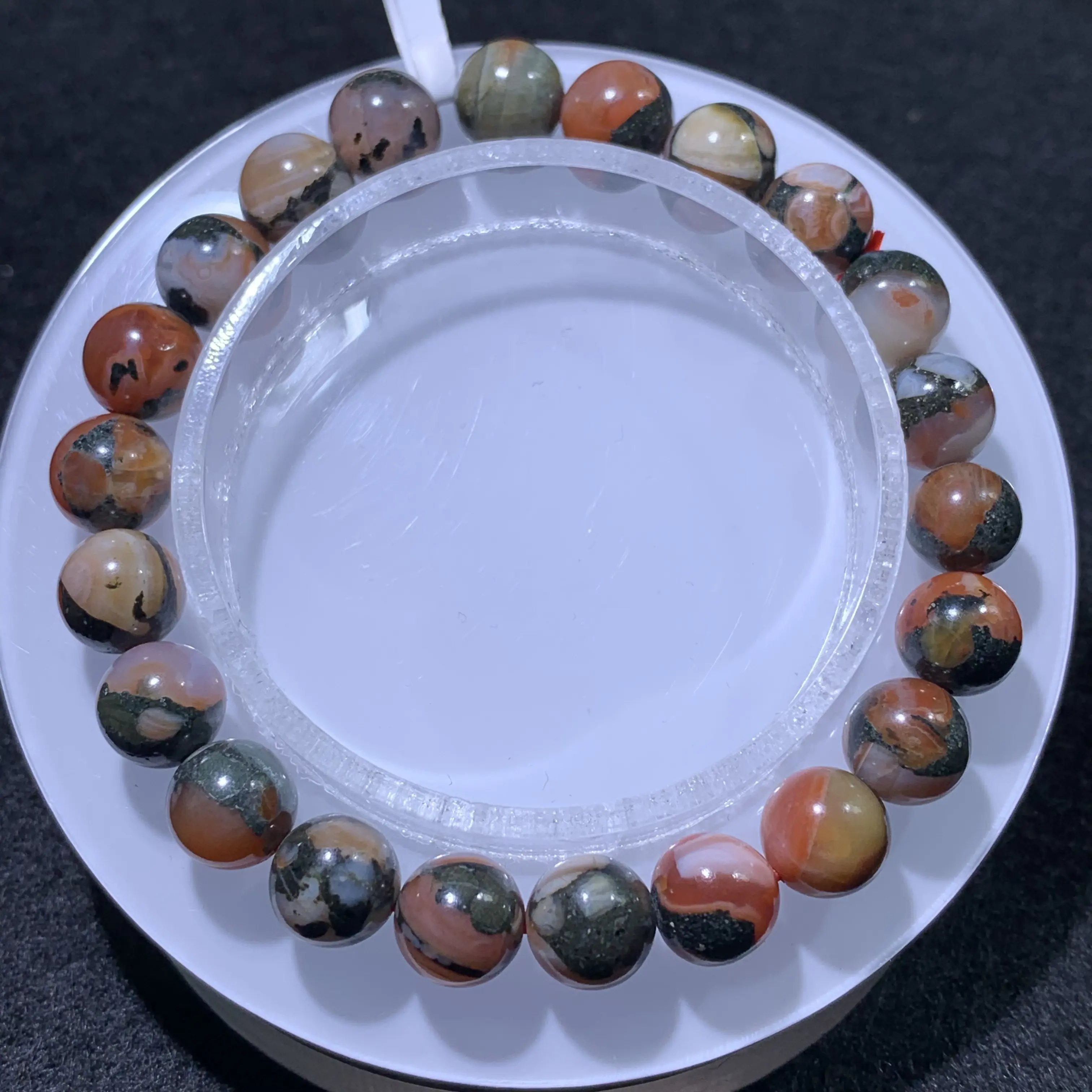 【Southred&red jasper&hematite in matrix】Southred&red jasper&hematite in matrix Bracelets Stretch Unisex Bead Bracelet Healing Stone Luck Energy Bracelet, Ideal Graduation Birthday Gift
