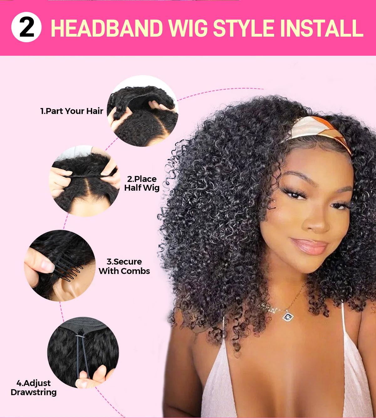 【3 IN 1 Half Wig】FORGIRL FOREVER Flip Over Wear Go Half Wig With Drawstring Invisible Hairline Kinky Curly Wear Go Glueless Wig Beginner Friendly 【3 IN 1 Half Wig】FORGIRL FOREVER Flip Over Wear Go Half Wig With Drawstring Invisible Hairline Kinky Curly Wear Go Glueless Wig Beginner Friendly